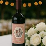 Etichetă sticlă vin – Model Blush Blooms