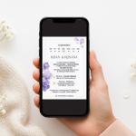 Invitație Digitală Nuntă „Purple Dream” - Personalizată și rapidă