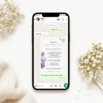 Invitație Digitală Nuntă „Purple Dream” - Personalizată și rapidă