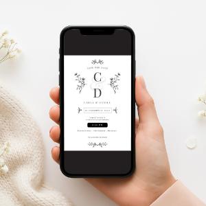 Invitație Digitală Nuntă „Ever After” - Personalizată și rapidă