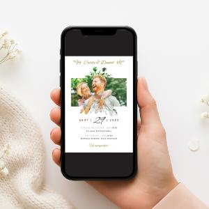 Invitație Digitală Nuntă „Love in Bloom” - Personalizată și rapidă