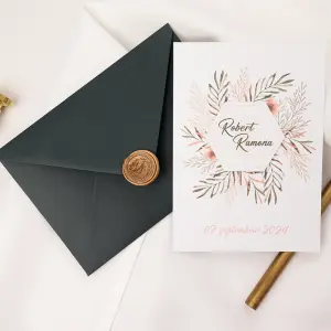 Invitație Nuntă, Model Blush Blooms