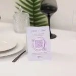 Cartonaș QR din carton simplu – mov