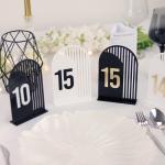 Numere de Masă Plexiglas Semioval Asimetric, Eleganță Modernă pentru Evenimente, Nuntă, Botez