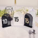 Numere de Masă Plexiglas Semioval Asimetric, Eleganță Modernă pentru Evenimente, Nuntă, Botez