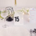 Numere de Masă Plexiglas Semioval Asimetric, Eleganță Modernă pentru Evenimente, Nuntă, Botez