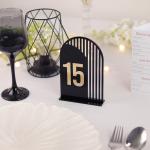 Numere de Masă Plexiglas Semioval Asimetric, Eleganță Modernă pentru Evenimente, Nuntă, Botez