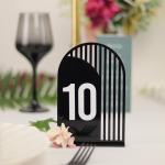Numere de Masă Plexiglas Semioval Asimetric, Eleganță Modernă pentru Evenimente, Nuntă, Botez