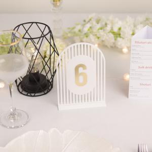 Numere de Masă Plexiglas Semioval Simetric pentru Nuntă și Evenimente