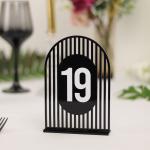 Numere de Masă Plexiglas Semioval Simetric pentru Nuntă și Evenimente