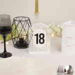 Numere de Masă Plexiglas Semioval Simetric pentru Nuntă și Evenimente