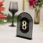 Numere de Masă Plexiglas Semioval Simetric pentru Nuntă și Evenimente