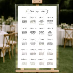 Opis Nuntă – Model Simplu pe Plexiglas Transparent