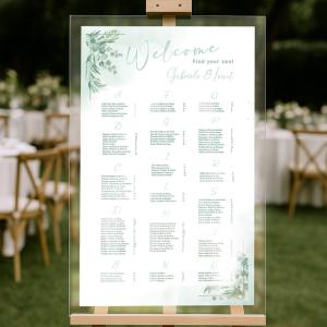 Opis Nuntă – Model Verde cu Frunze, Portret Alfabetic