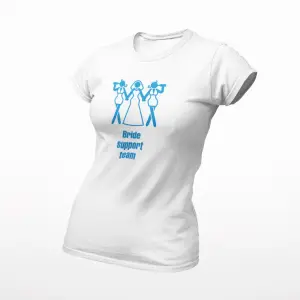 Tricou „Bride Support Team” Personalizat – Petrecerea Burlăcițelor în Stil