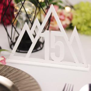 Numere de Masă din Lemn Alb – Design Scandinavian Minimalist pentru Nuntă sau Evenimente