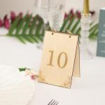 Numere de Masă Lemn Model Elegant "Agrișe", Nuntă, Botez, Evenimente Speciale