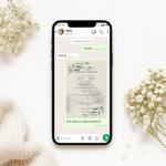 Invitație Digitală Nuntă „Timeless Green” - Personalizată și rapidă