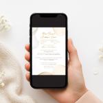 Invitație Digitală Nuntă „Golden Waves” - Personalizată și rapidă