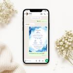 Invitație Digitală Nuntă „Blue Bliss” - Personalizată și rapidă