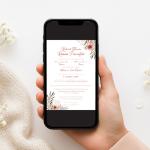 Invitație Digitală Nuntă „Blush Blooms” - Personalizată și rapidă