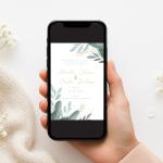 Invitație Digitală Nuntă „Evergreen Charm” - Personalizată și rapidă