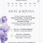 Invitație Digitală Nuntă „Purple Dream” - Personalizată și rapidă