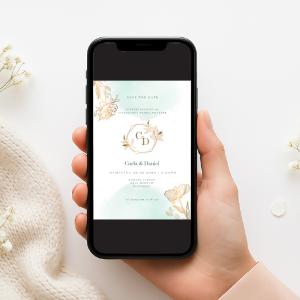 Invitație Digitală Nuntă „Floral Elegance” - Personalizată și rapidă