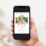 Invitație Digitală Nuntă „Love in Bloom” - Personalizată și rapidă