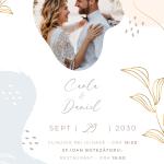 Invitație Digitală Nuntă „Soft Petals” - Personalizată și rapidă