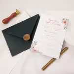 Invitație Nuntă, Model Blush Blooms