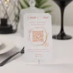 QR Moments Auriu – Premium din Plexiglas cu Autocolant