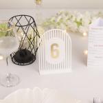 Numere de Masă Plexiglas Semioval Simetric pentru Nuntă și Evenimente